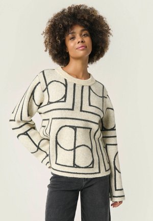 SELTA REGULAR - Jumper - whisper white w black monogram