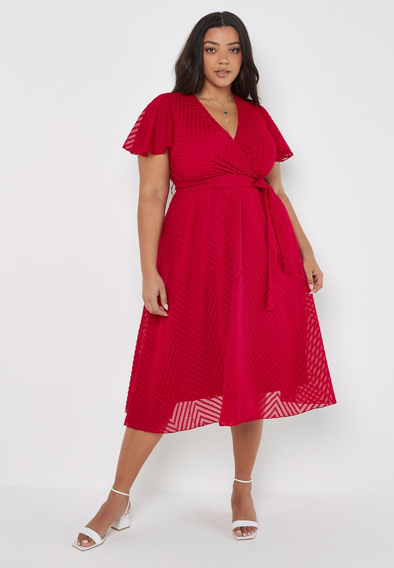 Apricot Day dress - fuchsia/red