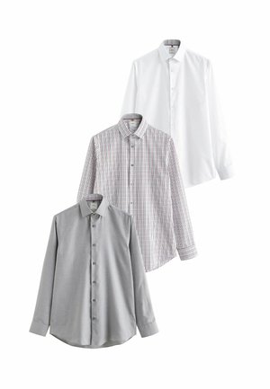 3 PACK. - REGULAR FIT - Skjorta - grey white gingham
