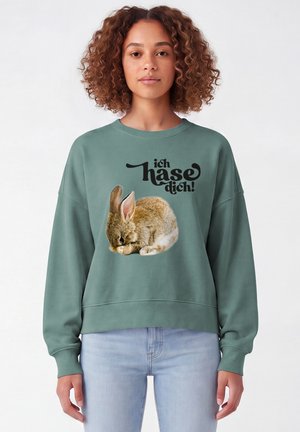 watapparel, ICH HASE DICH! - Sweatshirt - green bay