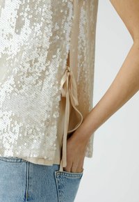 Oui PAILLETTEN - Top - smoke gray