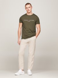 Tommy Hilfiger LOGO TEE - Print T-shirt - army green