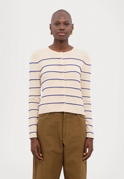 PS Paul Smith WOMENS BUTTON THROUGH CARDIGAN  - Cardigan - white / blue