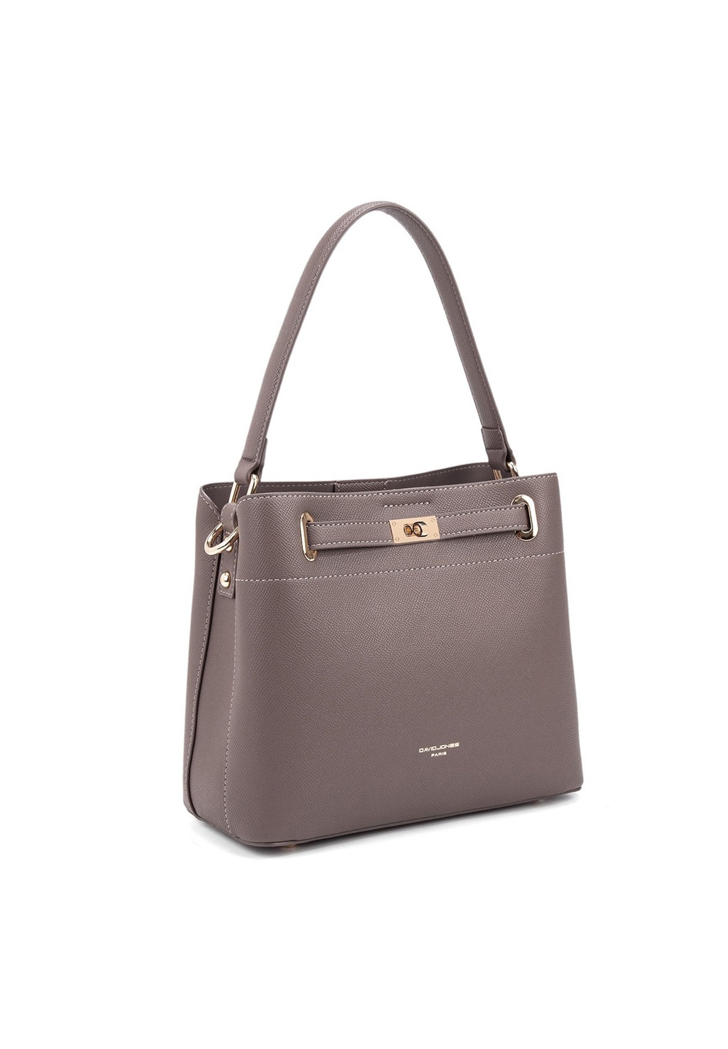 David Jones Damen Umhängetasche – PU Leder, Taupe, 27x13x8 Cm, Mit Verstellbarem Gurt