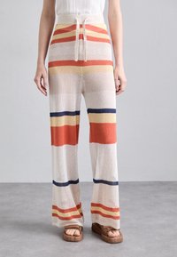 KNITID - STRIPE POINTELLE - Stoffhose - calico/white/honeycomb/kumquat/indigo Thumbnail-Bild 1