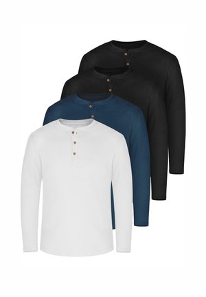 4 PACK - Langarmshirt - marine/schwarz/schwarz/weiß