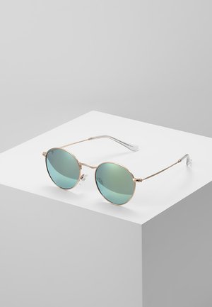 LIAM UNISEX - Sunglasses - gold-coloured/green mirror