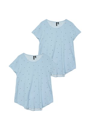 2ER-SET  RUNDHALS MIT KURZEN ÄRMELN - Print T-shirt - blau