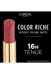L'Oréal Paris ROUGE À LÈVRES 540 COLOR RICHE INTENSE VOLUME MATTE 2 PACK - Rouge à lèvres - 640 nude independant