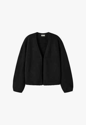 Name it, NKFOLINA LS KNIT CARD NOOS - Жилетка - black