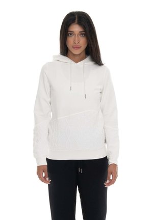 LEONE 1947, WOMAN HOODY BRAID - Sweat à capuche - off white