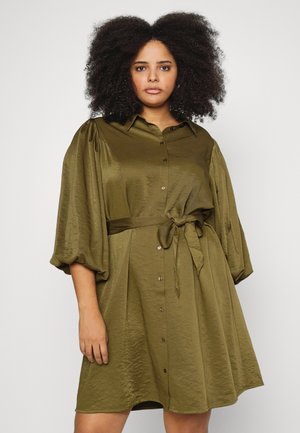 SLFNALLIE SHORT SHIRT DRESS - Vestido de dia - dark olive