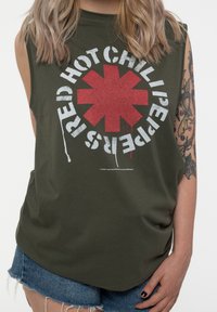 Paradiso Clothing RED HOT CHILI PEPPERS STENCIL MUSCLE - Top - green
