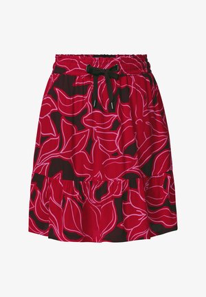 Street One, KNIELANGER ROCK MIT PRINT UND VOLANT - Jupe trapèze - salsa red