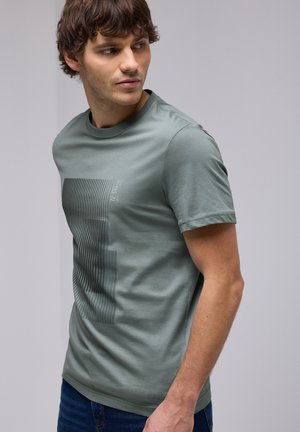 Street One MEN Print T-shirt - grün