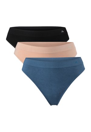 Danish Endurance 3-PACK - Tanga - multicolor black blue  nude beige