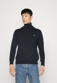 GANT CLASSIC ROLLERNECK - Stickad tröja - evening blue