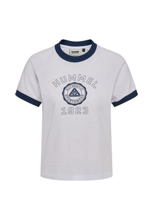 Hummel, HMLPULSE RINGER S/S - T-shirts print - white blue