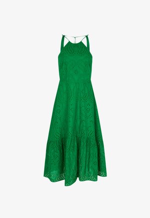Morgan, MORGAN MORGAN LONG DRESS WITH BRODERIE ANGLAISE - Jurk - vert prairie
