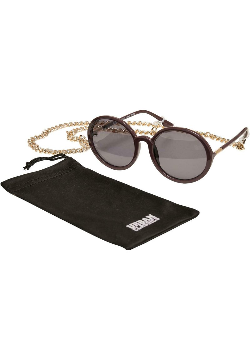 Urban Classics UNISEX ACCESSOIRES CANNES WITH CHAIN - Sunglasses - cherry