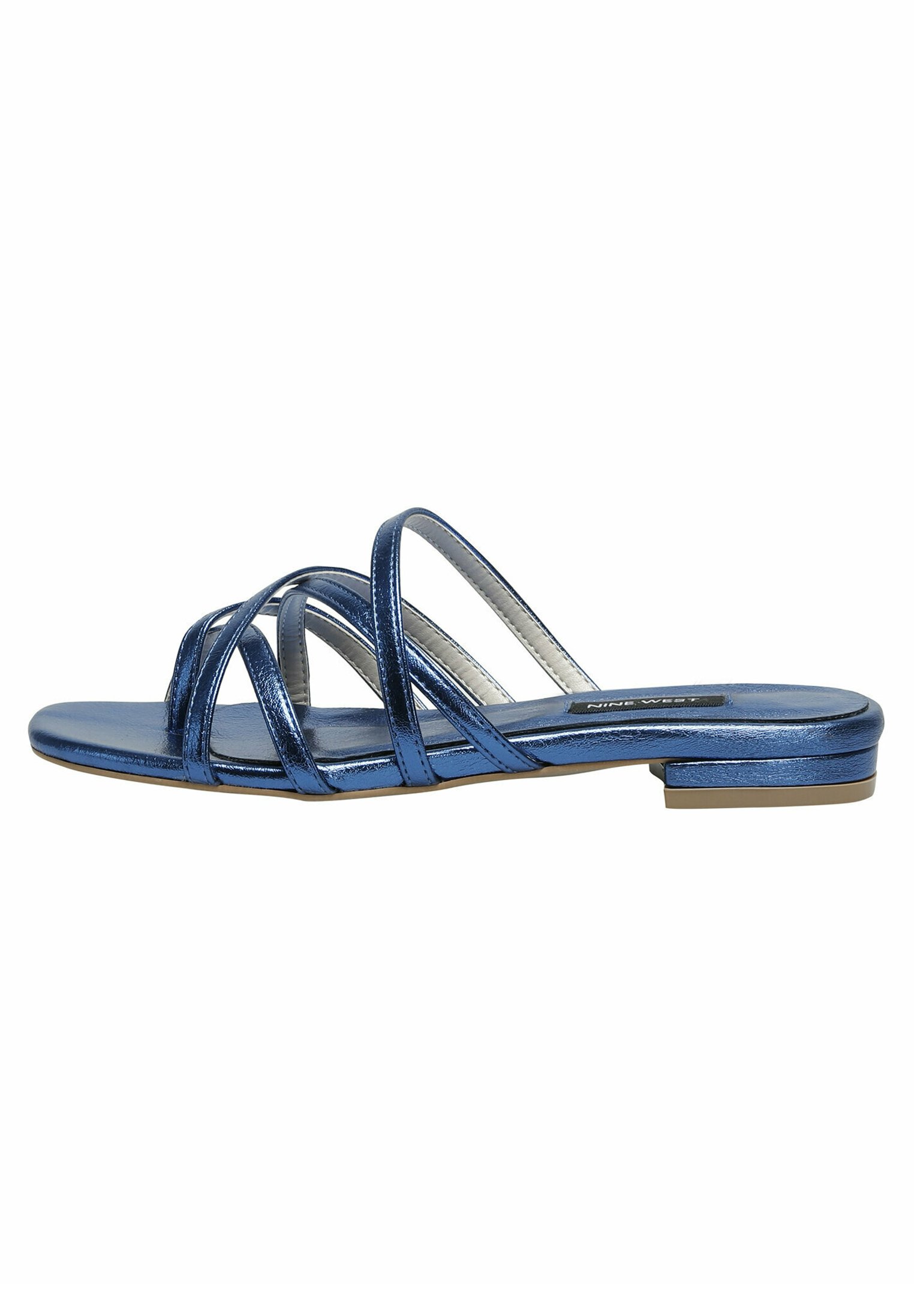 flat royal blue sandals
