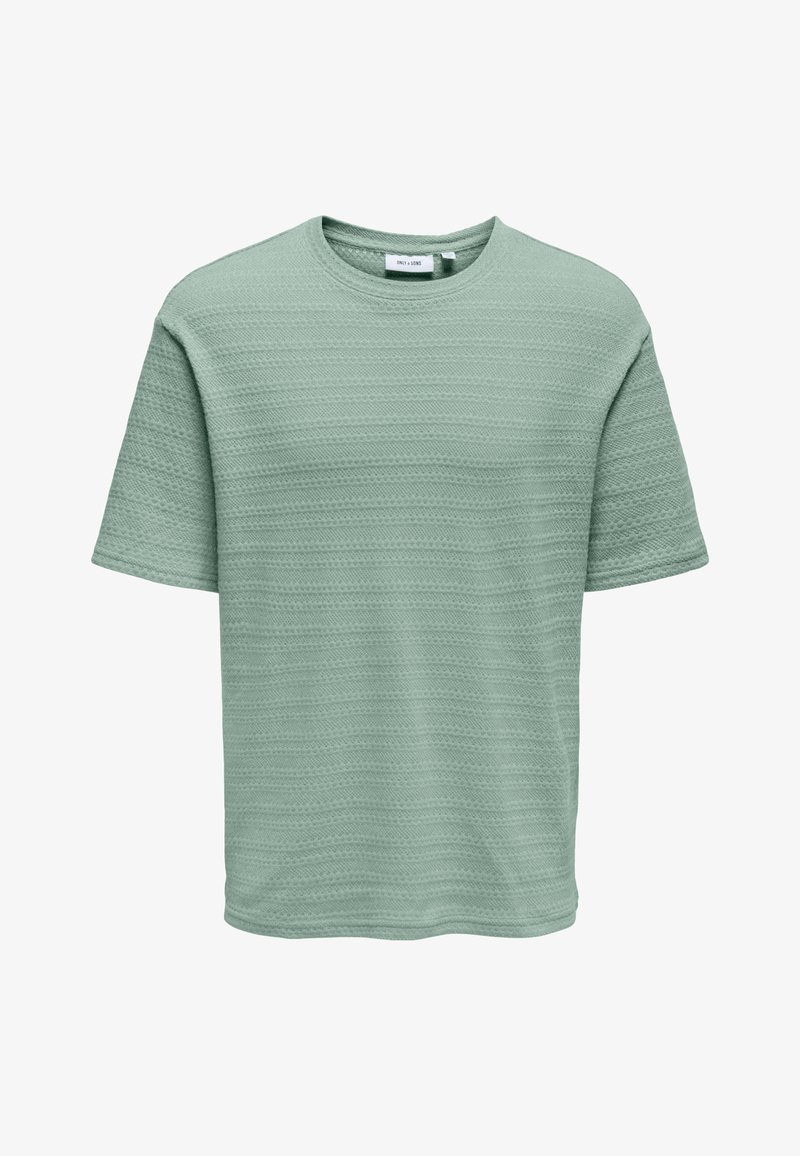 Only & Sons KURZARM - Print T-shirt - hellgrün
