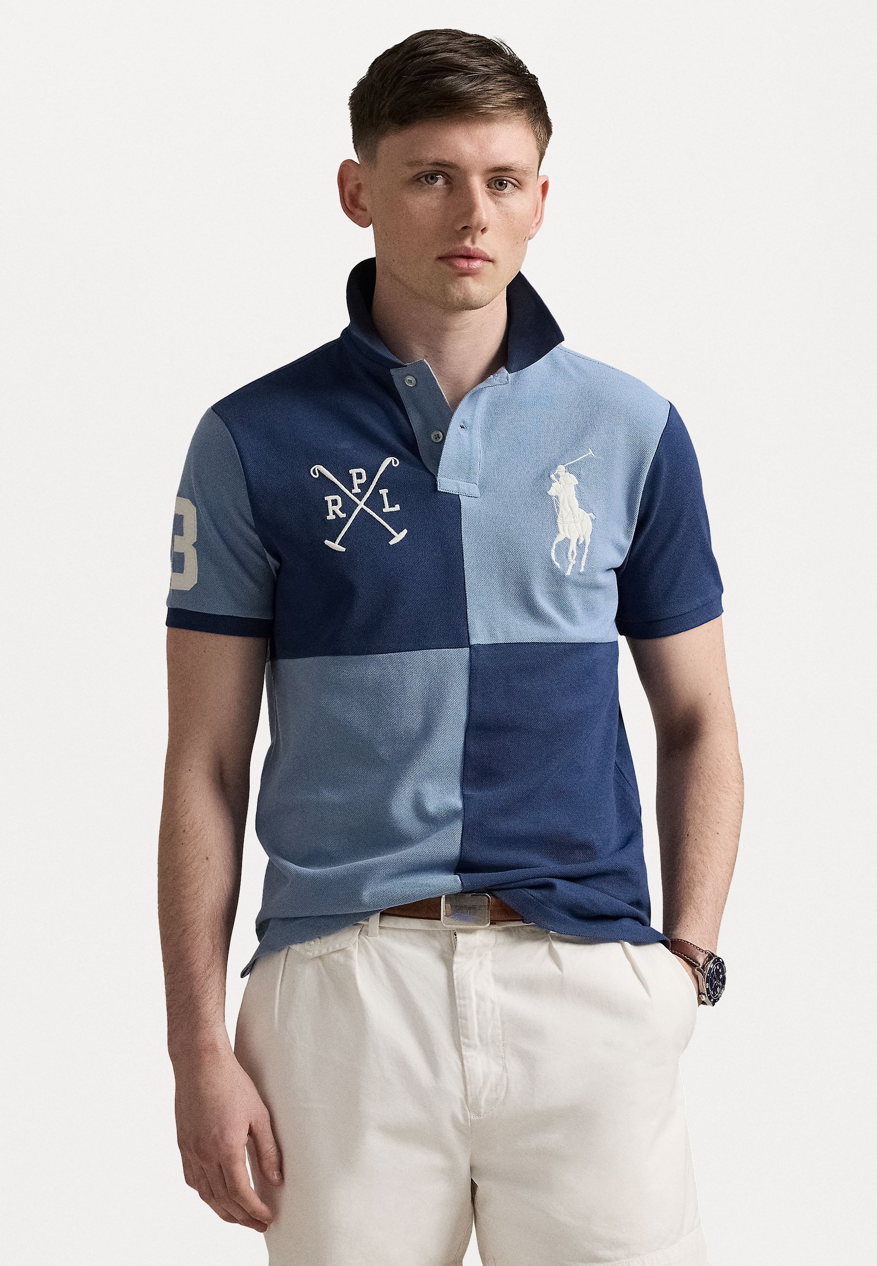 Polo Ralph Lauren Custom Slim Fit Big Pony Mesh Polo Shirt - Polo 
