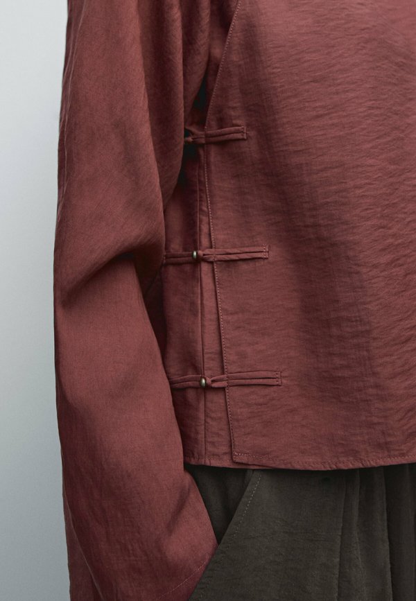 FLOWING  - Button-down blouse - bordeaux3