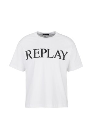 CREW NECK LOGO  - Trükipildiga T-särk - white