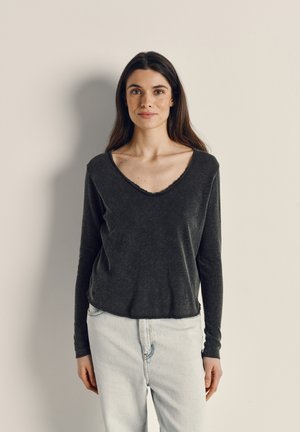 American Vintage ML COL V - Long sleeved top - noir vintage