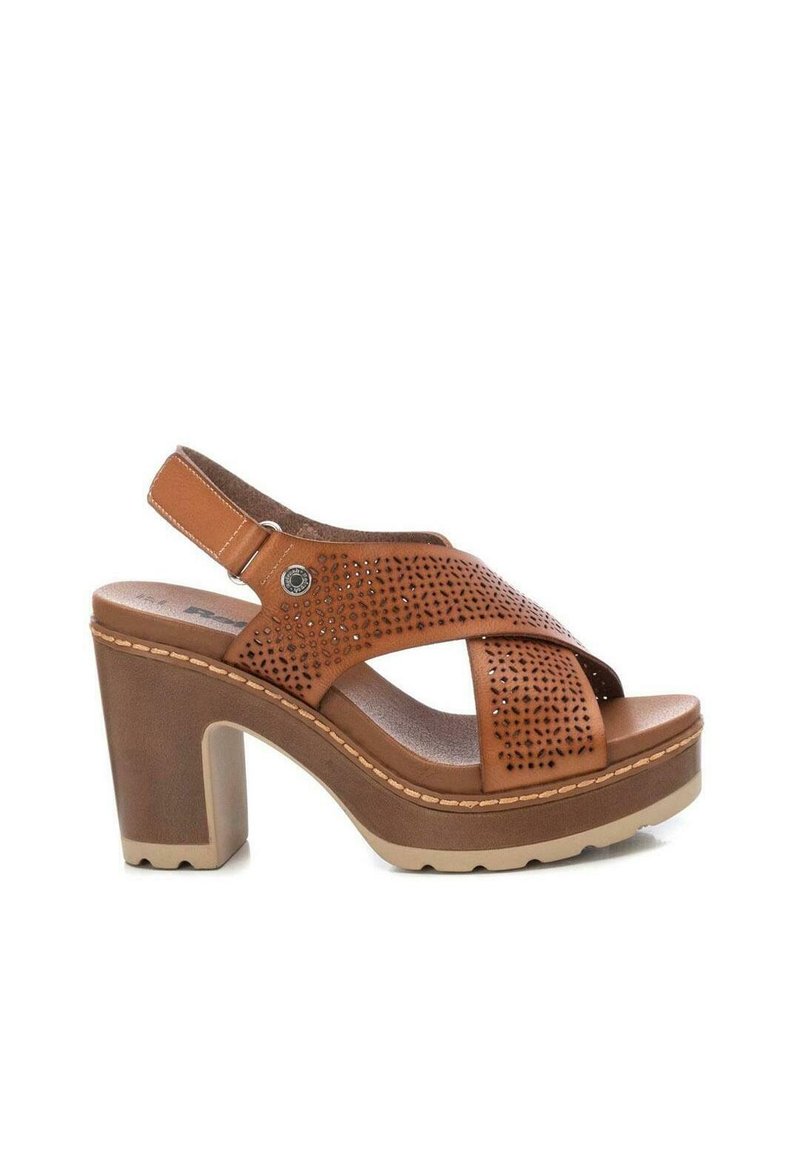 Refresh TACON - Sandalias con plataforma - camel