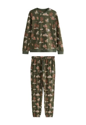 Next, HALLOWEEN FAMILY MATCHING JERSEY PYJAMAS SET - Nachtwäsche Set - khaki green