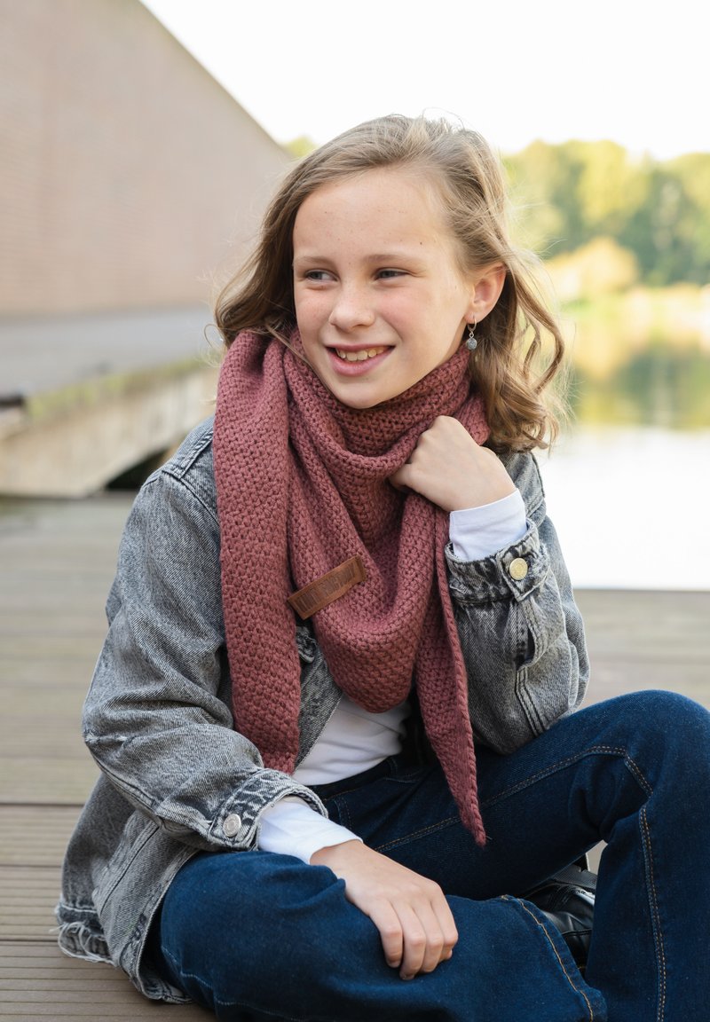 Knit Factory COCO Foulard stone red/rosso chiaro screziato