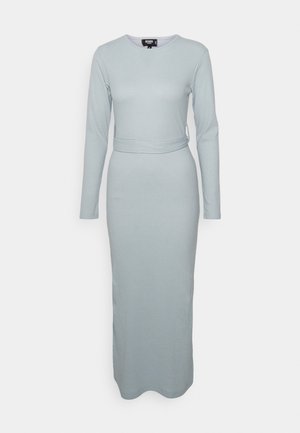 MATERNITY BELTED SPLIT SIDE MIDI DRSS - Vestido de malha - blue