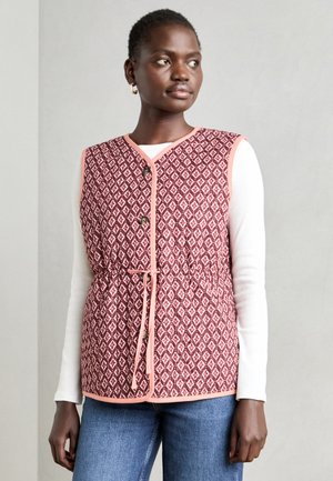 BLOCK PRINT GILET - Vesta - bordeux