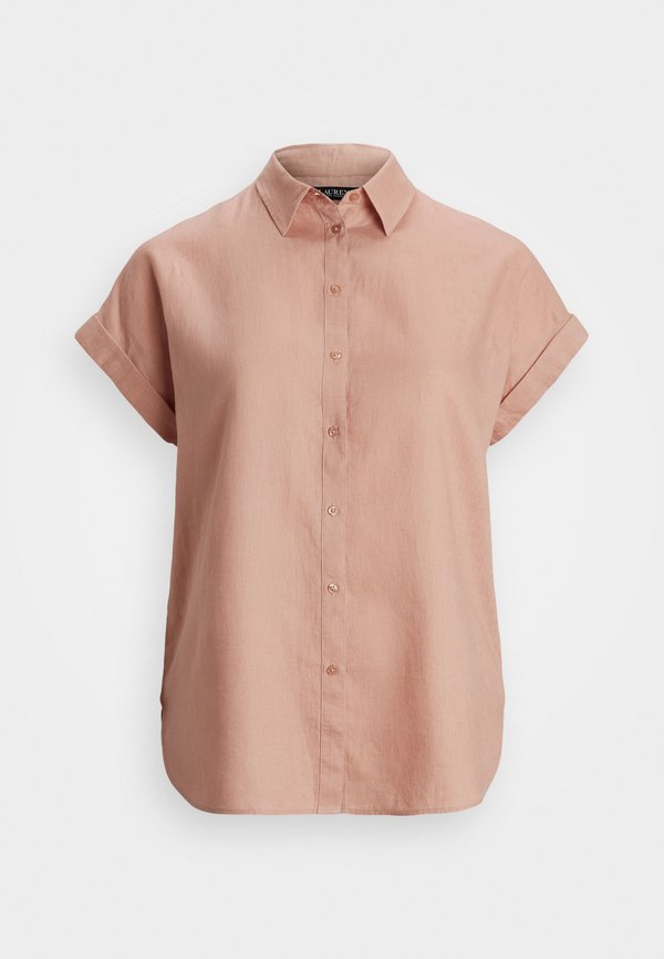 TISSUE LINEN SHORT SLEEVE SHIRT - Button-down blouse - sunrise blush2