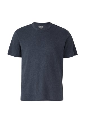 Ciemnoszary, krótki rękaw, t-shirt z okrągłym dekoltem o prostym wzorze, oznaczony jako s.Oliver Clothing Company w rozmiarze XXL.