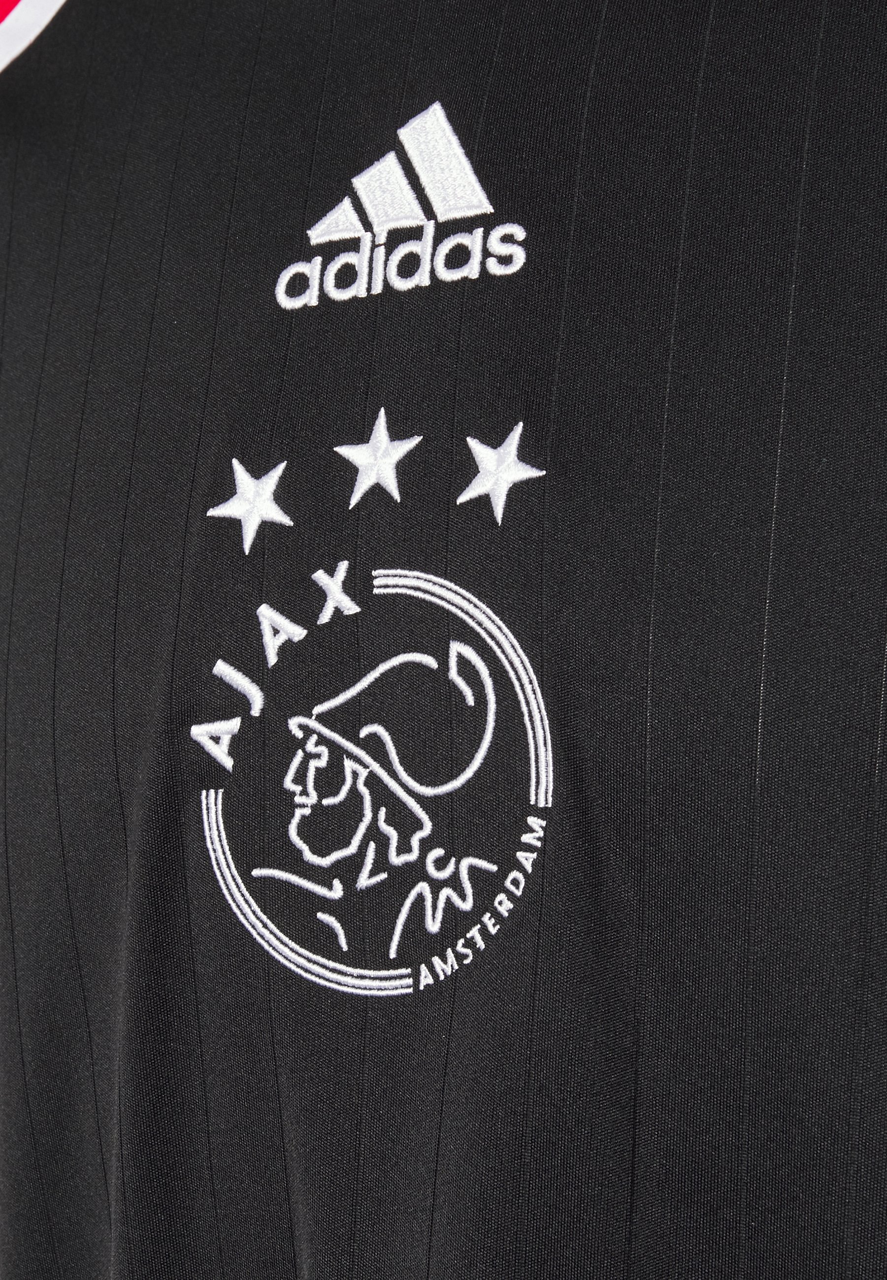 adidas Performance AJAX AMSTERDAM TEAMGEIST - T-Shirt print - black/bold  red/white/schwarz - Zalando.de