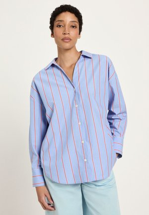 STREIFEN GOTS - Hemdbluse - blue lava/red