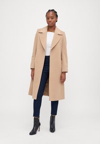 Lauren Ralph Lauren Petite BELTED WOOL-BLEND WRAP COAT - Klasisks mētelis - camel