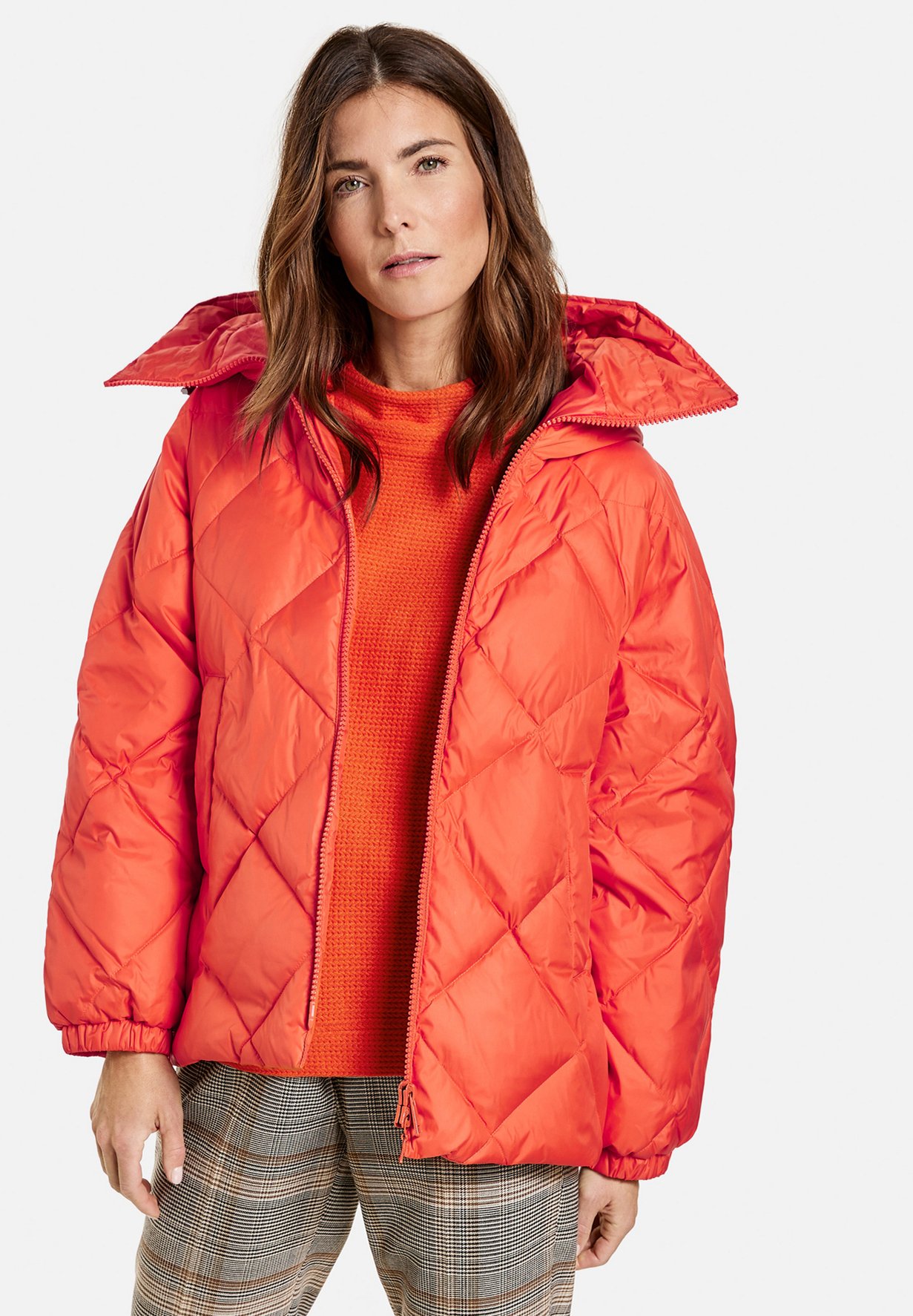 Gerry Weber MIT MODERNEM RAUTENSTEPP - Chaqueta de invierno - pumpkin/naranja Zalando.es