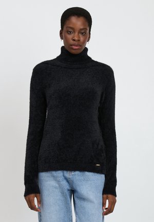 INFLUENCER FLUFFY TURTLENECK PULL - Pullover - black