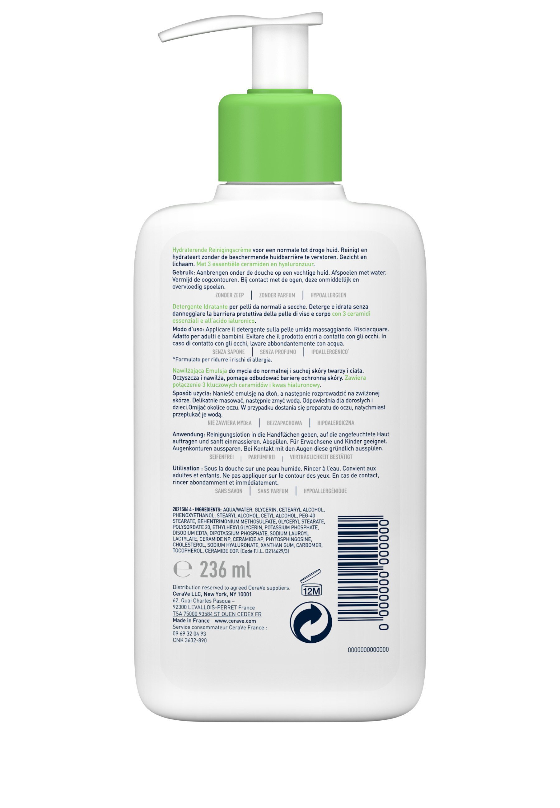 Cerave Feuchtigkeitsspendende Reinigungslotion Cleanser Zalando De