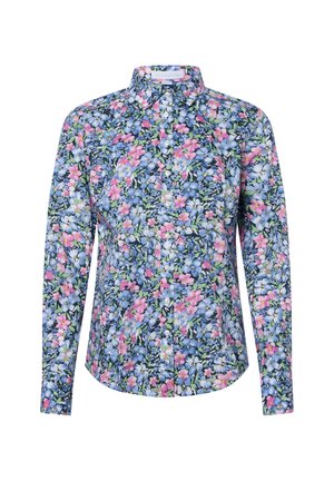 Hemdbluse - blau rosa