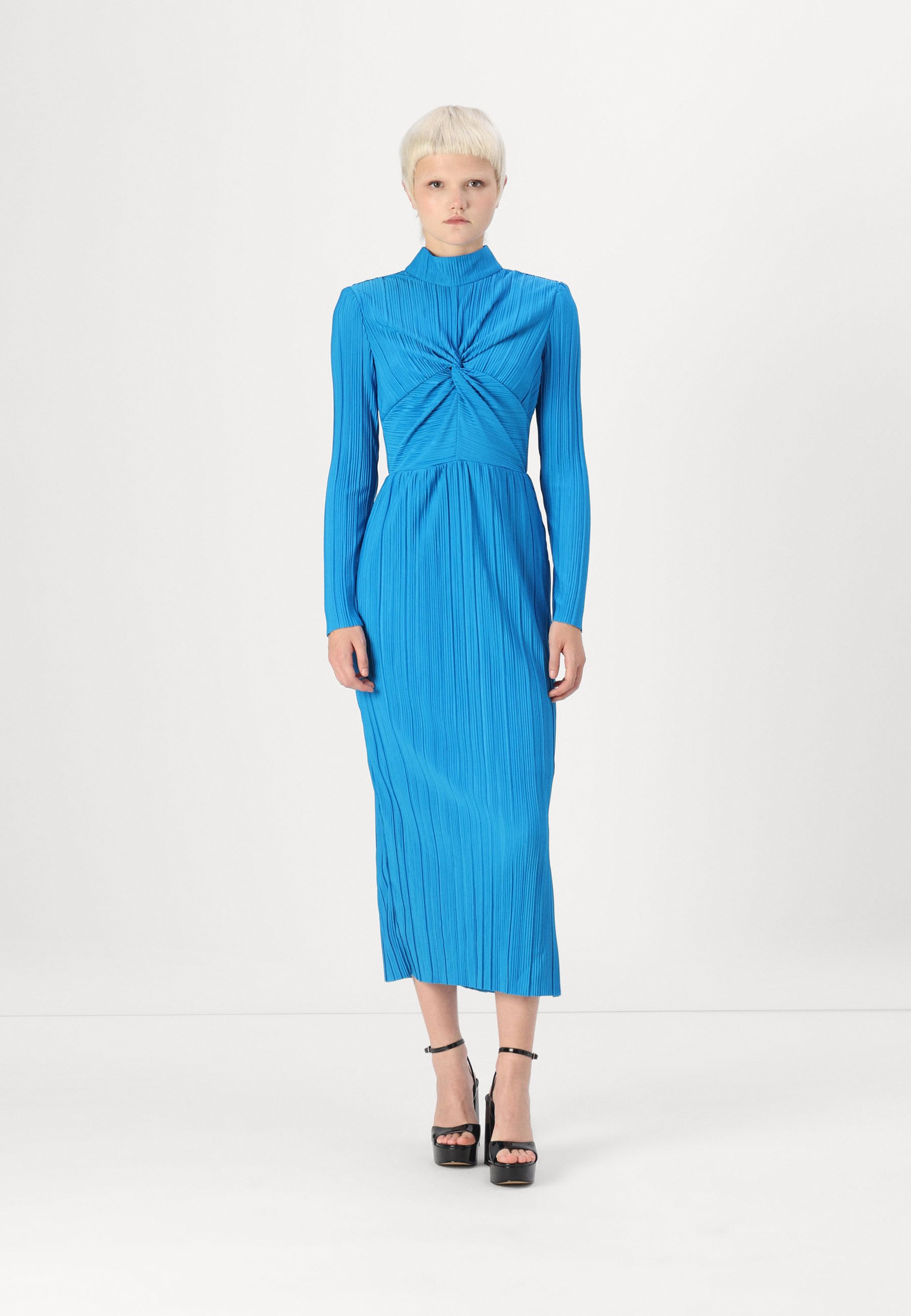 YAS OLINDA HIGH NECK LONG - Day dress - methyl blue/blue - Zalando.co.uk