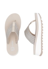 Rieker Sport ZEHENTRENNER  - Sandales tongs - beige