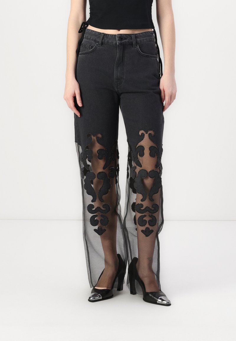 Pinko NASSER PANTALONE STORM - Široke nogavice - black