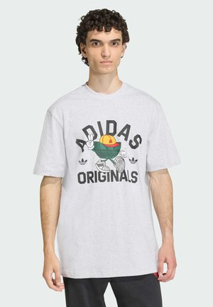 T-shirt print - light grey heather