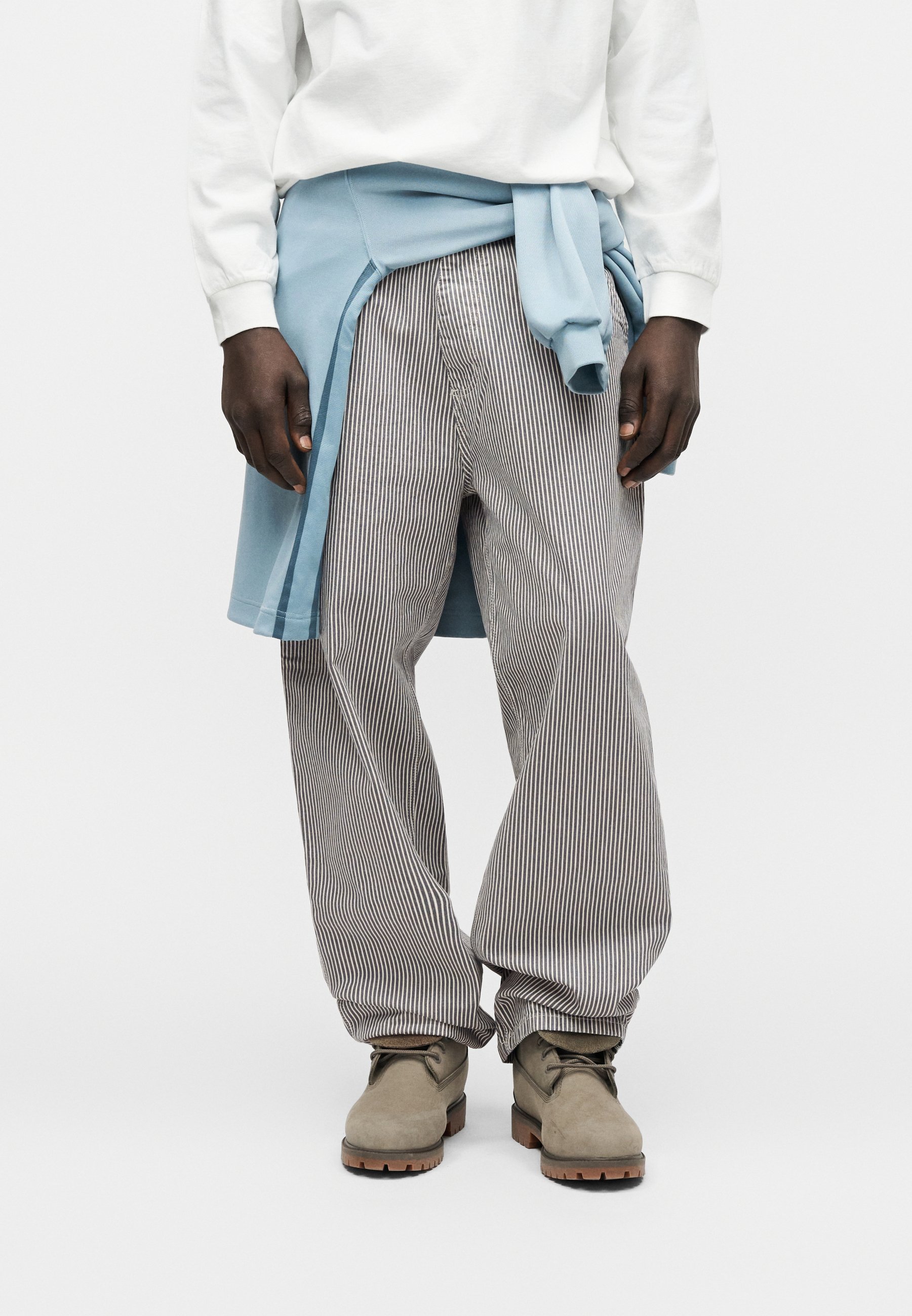 【GREY】MIL Trousers Multi Color Hickory Carhartt WIP MERCER HICKORY - Trousers - grey - Zalando.ie