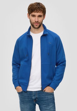 s.Oliver MIT STEHKRAGEN - Sweatjacke - ozeanblau